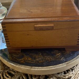 Vintage Handmade Wooden Storage Box